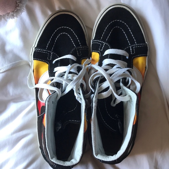 high top flame vans